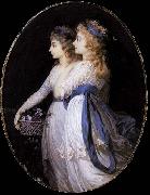 Jean Urbain Guerin Georgiana, Duchess of Devonshire, with Lady Elizabeth Foster Sweden oil painting artist